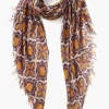 Chan Luu Scarves^Medieval Blue Crux Cashmere And Silk Scarf