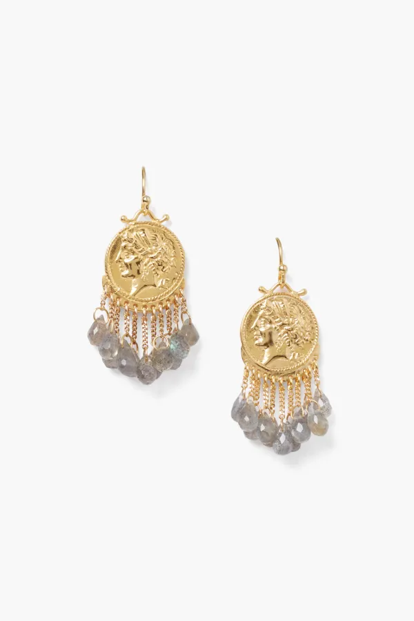 Chan Luu Earrings^Medusa Earrings Labradorite