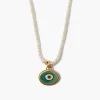 Chan Luu Necklaces^Mya Evil Eye Necklace White Pearl
