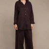 Chan Luu Loungewear^Noelle Block Print Set Black/Red