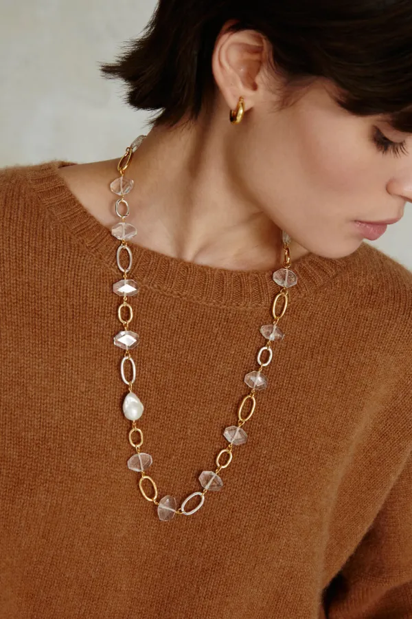 Chan Luu Necklaces^Noor Crystal Necklace Gold Mix