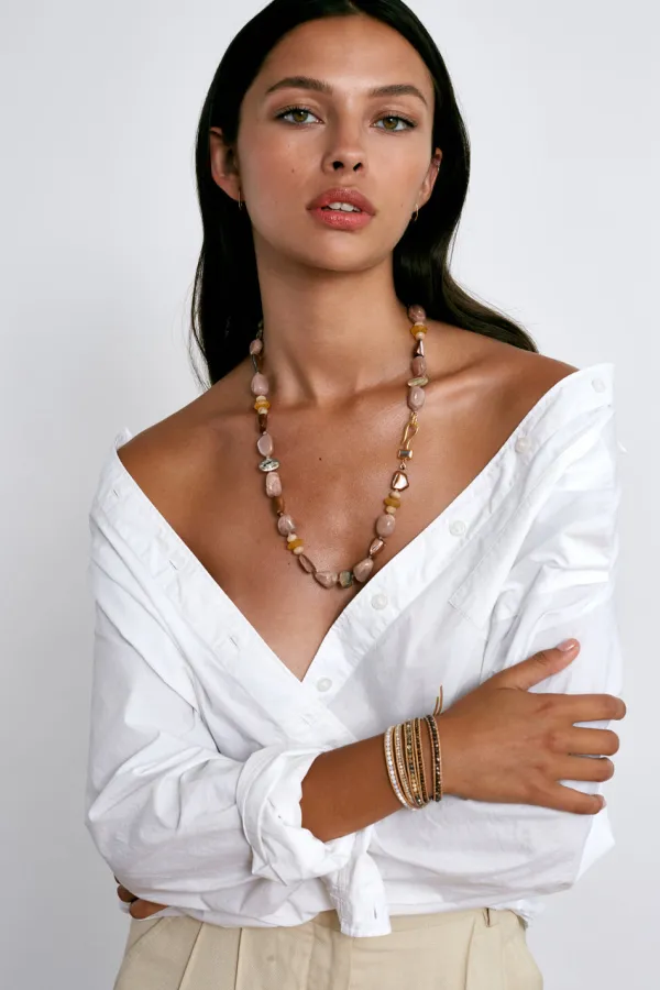 Chan Luu Necklaces^Odyssey Hook Necklace Pink Moonstone