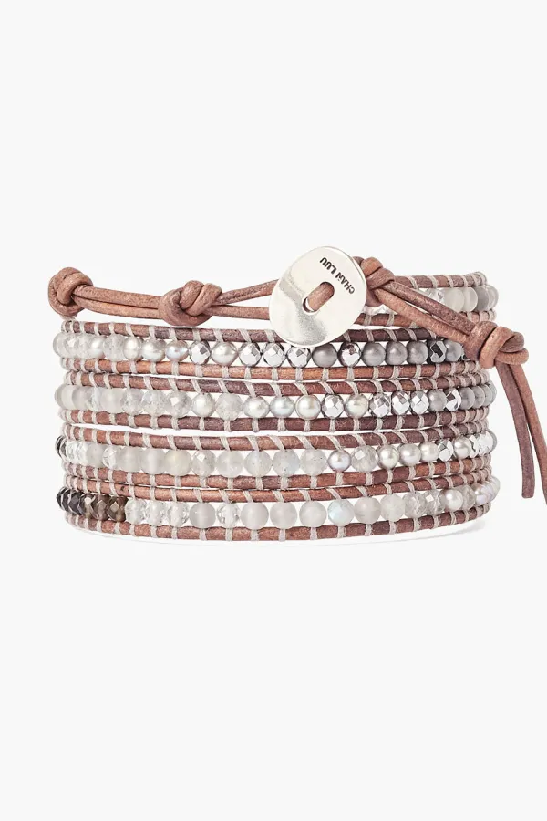 Chan Luu Bracelets^Onyx And Quartz Five Wrap Bracelet