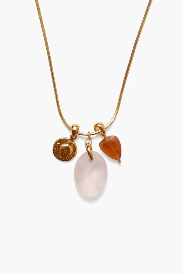 Chan Luu Necklaces^Ostia Charm Necklace Rose Quartz