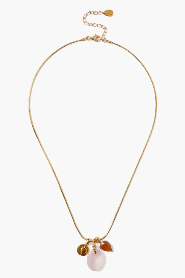 Chan Luu Necklaces^Ostia Charm Necklace Rose Quartz