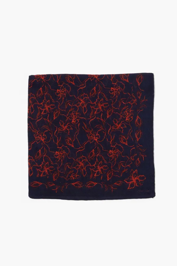 Chan Luu Bandanas^Painterly Floral Print Bandana Dark Sapphire