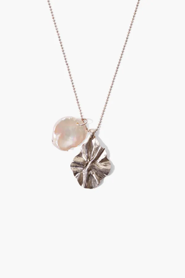 Chan Luu Necklaces^Pearl And Silver Masquerade Charm Necklace