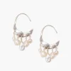 Chan Luu Earrings^Petite Crescent White Pearl And Silver Hoop Earrings