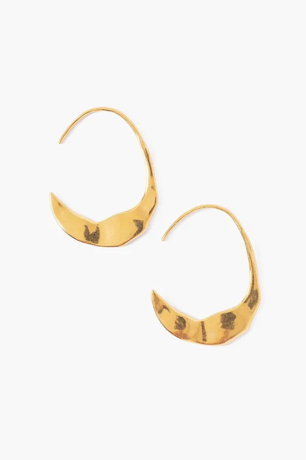 Chan Luu Earrings^Petite Gold Crescent Moon Hoops