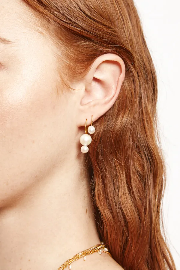 Chan Luu Earrings^Phoebe Drop Earrings White Pearl