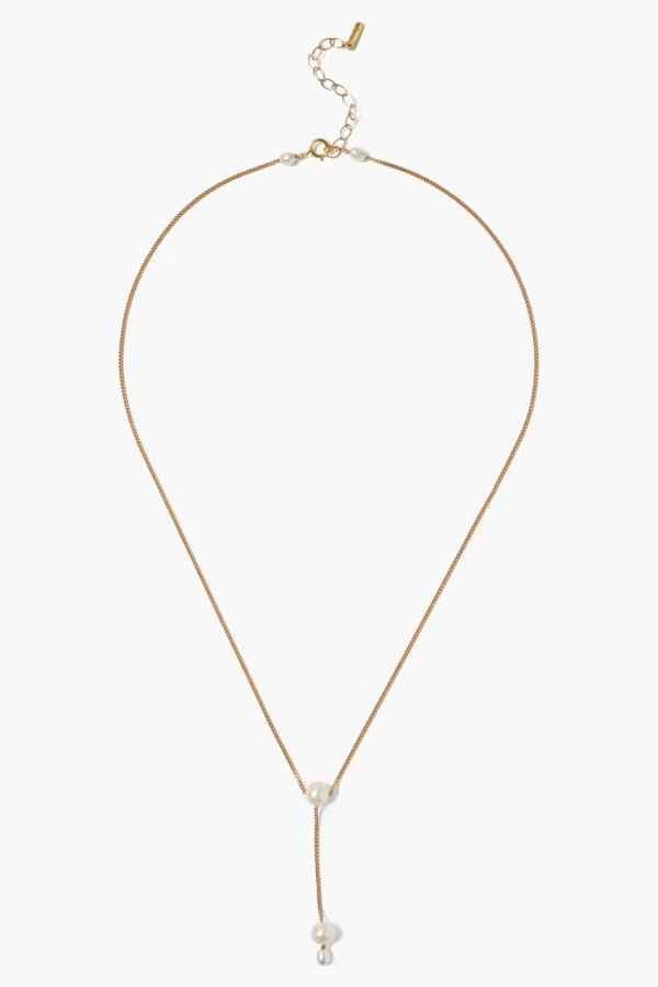 Chan Luu Necklaces^Phoebe Drop Necklace White Pearl