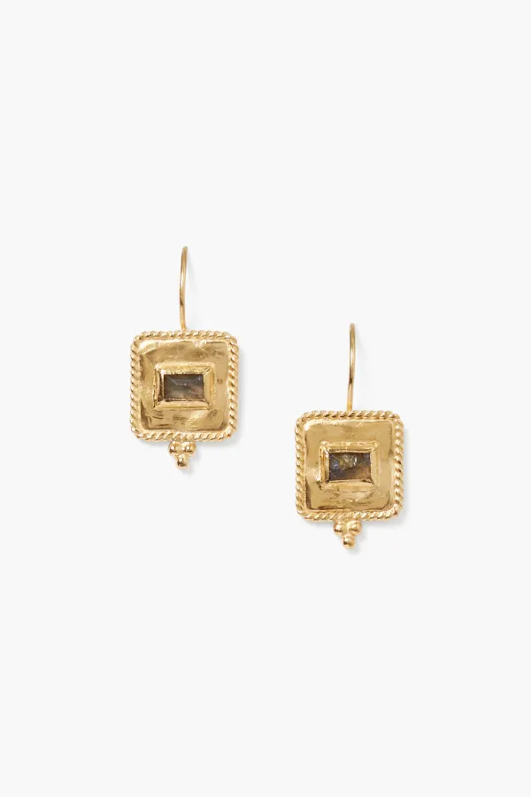 Chan Luu Earrings^Pilar Earrings Gold Labradorite