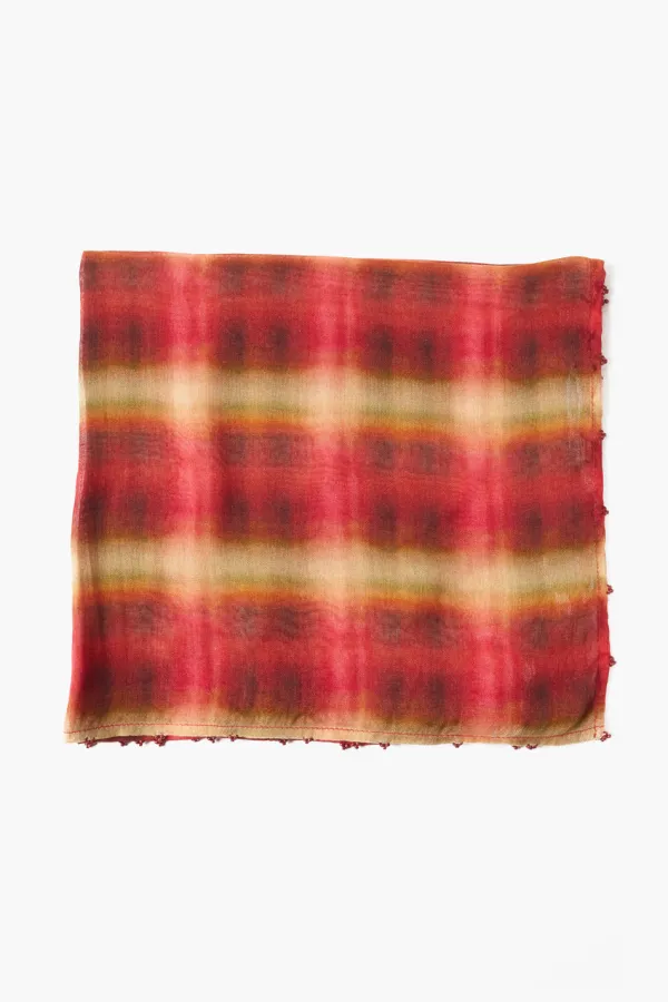 Chan Luu Bandanas^Plaid Print Bandana Savvy Red