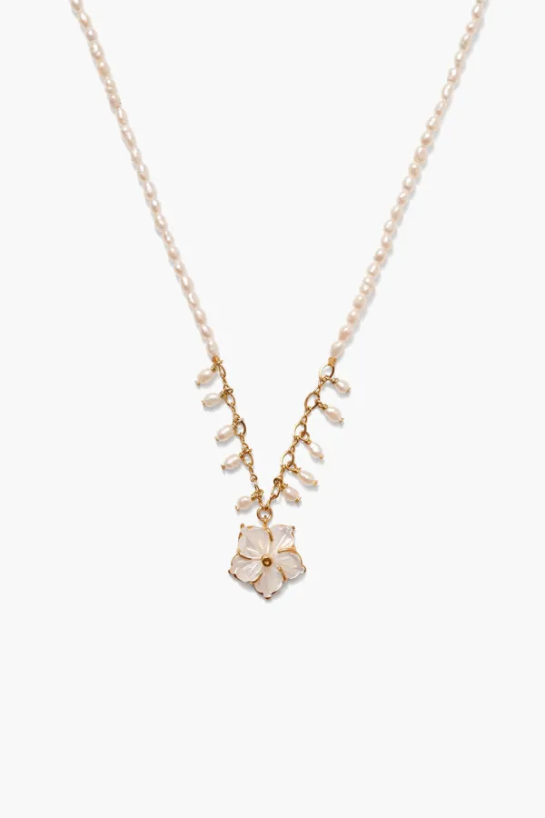 Chan Luu Necklaces^Plumeria Necklace White Pearl