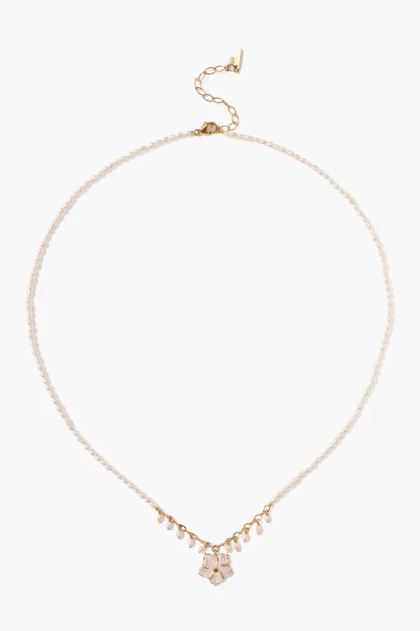 Chan Luu Necklaces^Plumeria Necklace White Pearl