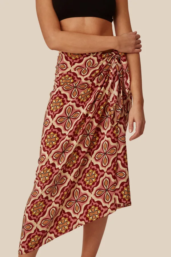 Chan Luu Bottoms^Pomegranate Crux Sarong