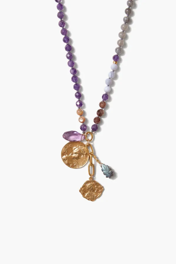 Chan Luu Necklaces^Portrait Charm Necklace Amethyst