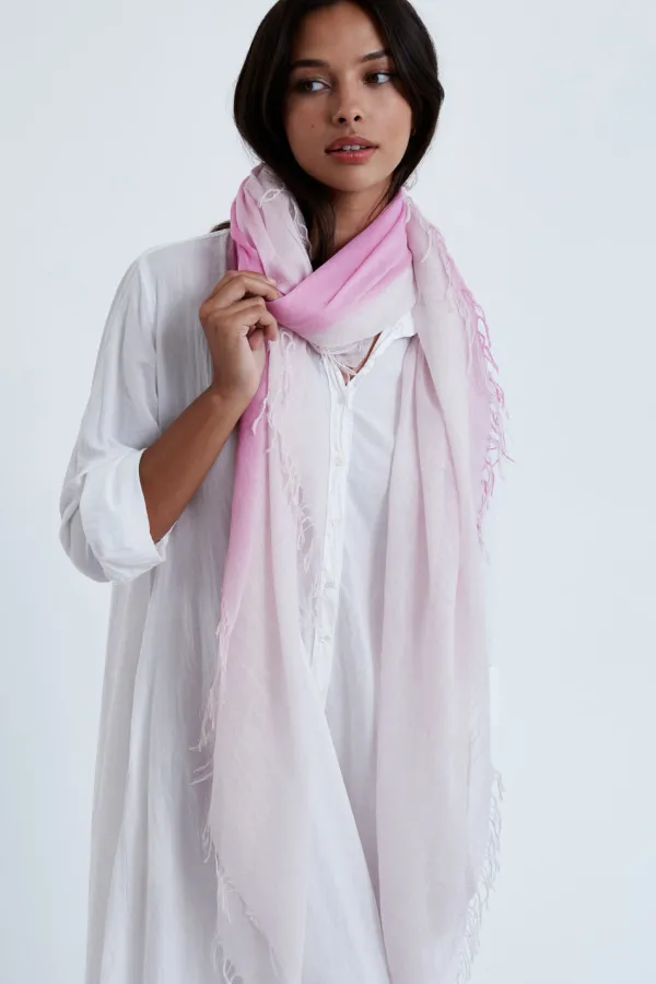 Chan Luu Scarves^Rose Pink Dip-Dyed Cashmere And Silk Scarf