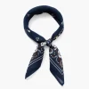 Chan Luu Bandanas^Rosette Floral Print Bandana Total Eclipse