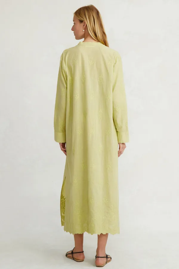 Chan Luu Dresses^Saman Embroidered Dress Green