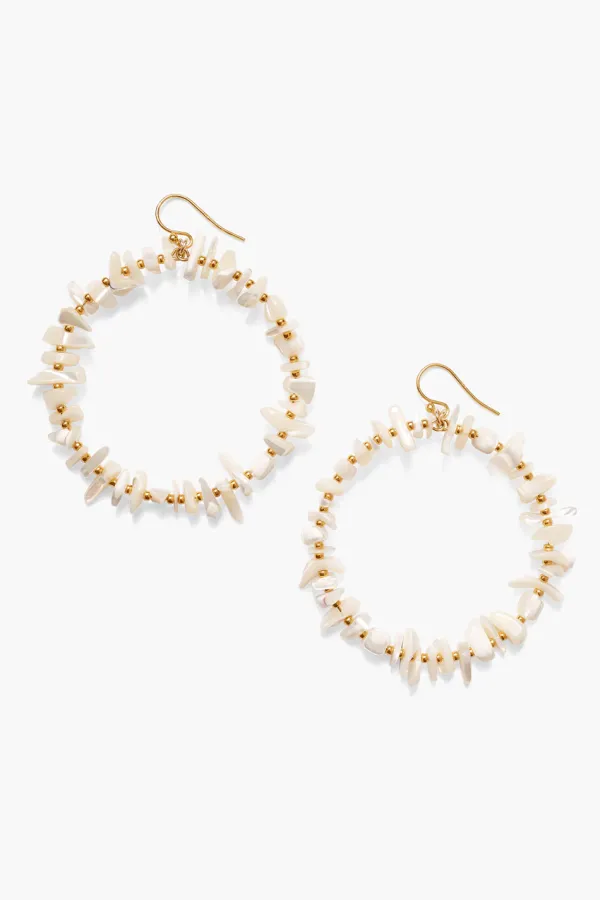 Chan Luu Earrings^Seychelles Hoop Earrings White Mop