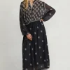 Chan Luu Dresses^Singh Embroidered Dress Navy