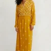 Chan Luu Dresses^Singh Embroidered Dress Ochre