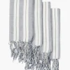 Chan Luu Napkins^Stone Wash Tasseled Kitchen Towel Set