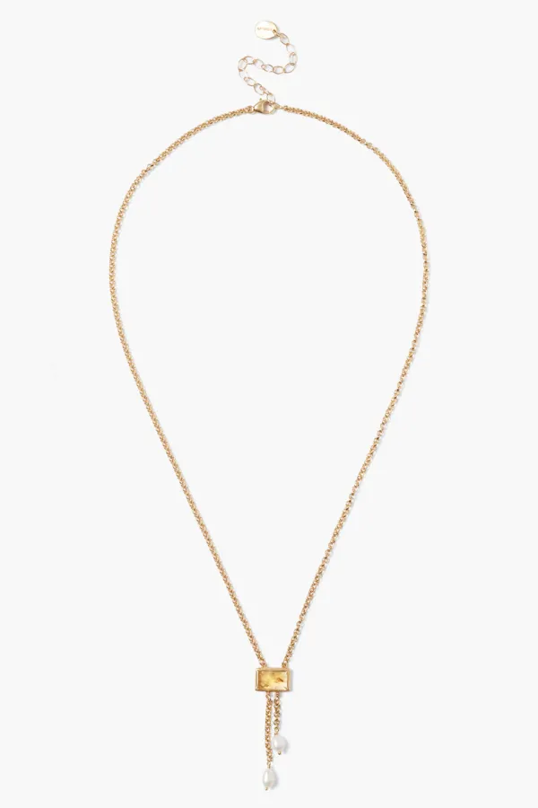 Chan Luu Necklaces^Tab Pearl Drop Necklace Citrine