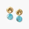 Chan Luu Earrings^Tiered Coin Earrings Turquoise