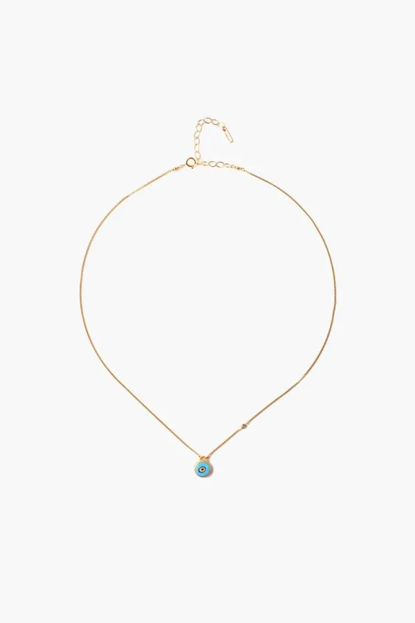 Chan Luu Necklaces^Turquoise Evil Eye Necklace With Champagne Diamond