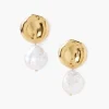 Chan Luu Earrings^Two Tiered White Keshi Pearl Earrings