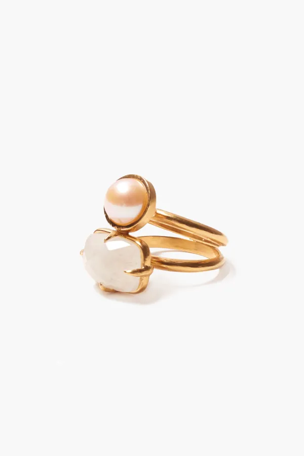 Chan Luu Rings^Venus Stacked Ring Moonstone