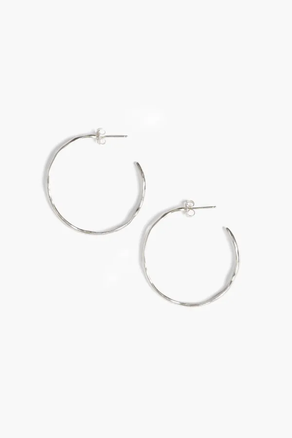 Chan Luu Earrings^Wave Hoop Earrings Silver