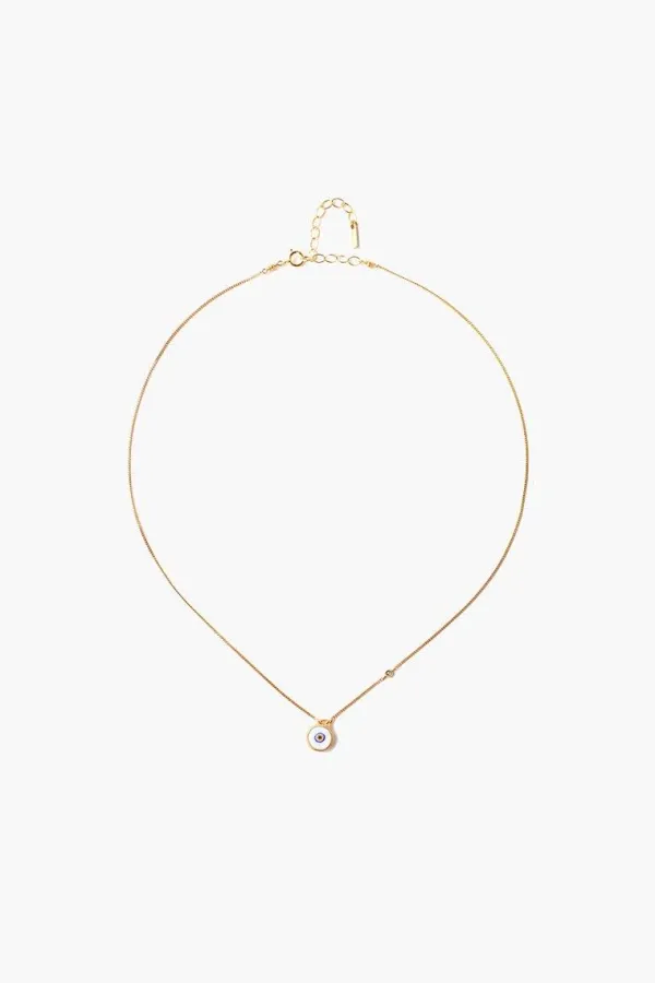 Chan Luu Necklaces^White Evil Eye Necklace With Champagne Diamond