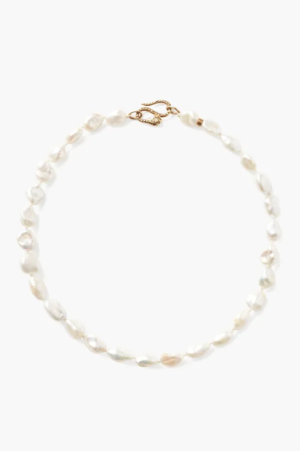 Chan Luu Necklaces^White Keshi Pearl Cobra Necklace