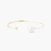 Chan Luu Bracelets^White Pearl And Gold Diamond Cuff