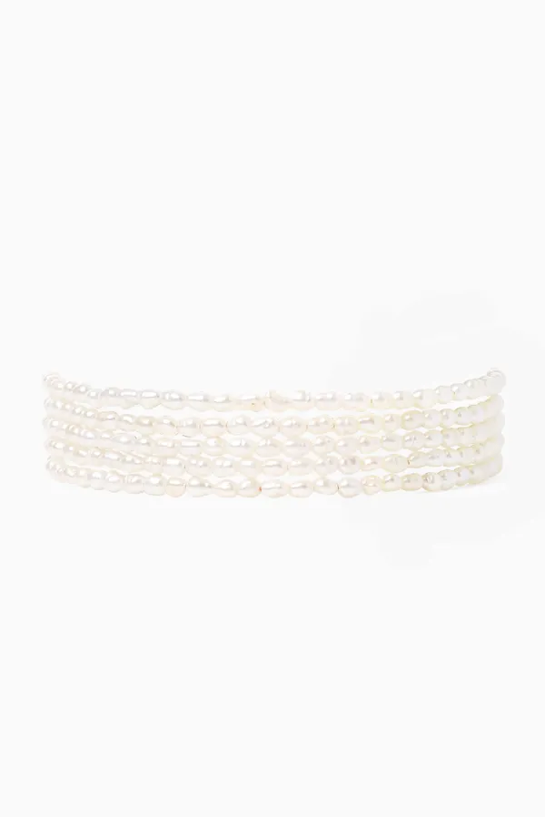 Chan Luu Bracelets^White Rice Pearl Naked Wrap Bracelet